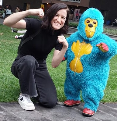 Foto con reportera 1